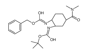 N-[(1S,2R,4S)-2-[[[(叔丁氧基)羰基]氨基} -4-(二甲基氨基甲酰基)环己基]氨基甲酸苄酯结构式