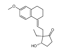 (13R,17S)-E-13-ethyl-3-methoxy-8,14-secogona-1,3,5(10),9(11)-tetraene-17-ol-14-one Structure
