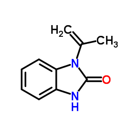 1-异丙烯基-2-苯并咪唑酮结构式