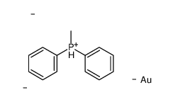 carbanide,gold,methyl(diphenyl)phosphanium结构式