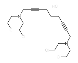 N,N,N,N-tetrakis(2-chloroethyl)nona-2,7-diyne-1,9-diamine结构式
