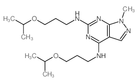 1H-Pyrazolo[3,4-d]pyrimidine-4,6-diamine,1-methyl-N4,N6-bis[3-(1-methylethoxy)propyl]- Structure