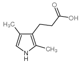2,4-二甲基3-吡咯丙酸结构式