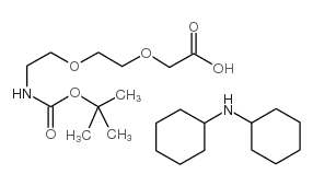 2-[2-(Boc-amino)ethoxy]ethoxyacetic acid (dicyclohexylammonium) salt structure