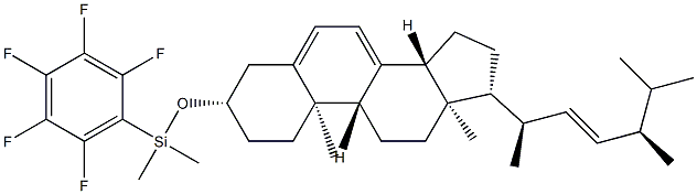 [[(22E)-Ergosta-5,7,22-trien-3β-yl]oxy]dimethyl(pentafluorophenyl)silane结构式