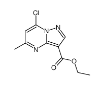 7-氯-5-甲基吡唑并[1,5-a]嘧啶-3-甲酸乙酯结构式
