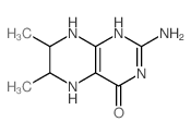 2-amino-6,7-dimethyl-5,6,7,8-tetrahydro-1H-pteridin-4-one结构式