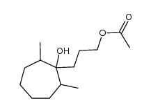 3-(1-hydroxy-2,7-dimethylcycloheptyl)propyl acetate Structure