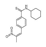 N-cyclohexyl-4-(2-nitroprop-1-enyl)benzenecarbothioamide结构式