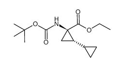 (1R,2S)-ethyl 2-((tert-butoxycarbonyl)amino)[1,1′-bi(cyclopropane)]-2-carboxylate Structure