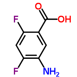 5-氨基-2,4-二氟苯甲酸结构式