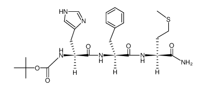 Nα-tert-butoxycarbonyl-histidyl->-phenylalanyl->-methionine amide Structure