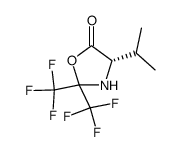 (S)-4-isopropyl-2,2-bis-trifluoromethyl-oxazolidin-5-one Structure