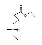 (+)(S)-4-methyl-hexane-carboxylic acid-(1)-ethyl ester Structure