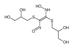 3-[2-(2,3-dihydroxypropylsulfanyl)-1-(hydroxyamino)-2-nitrosoethenyl]sulfanylpropane-1,2-diol Structure