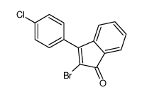 2-bromo-3-(4-chlorophenyl)inden-1-one Structure