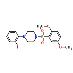 1-((2,5-DIMETHOXYPHENYL)SULFONYL)-4-(2-FLUOROPHENYL)PIPERAZINE Structure