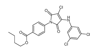 butyl 4-[3-chloro-4-(3,5-dichloroanilino)-2,5-dioxopyrrol-1-yl]benzoate Structure