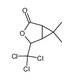 6,6-dimethyl-4-trichloromethyl-3-oxa-bicyclo(3,1,0)-hexane-2-one结构式