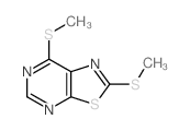 5,8-bis(methylsulfanyl)-9-thia-2,4,7-triazabicyclo[4.3.0]nona-2,4,7,10-tetraene结构式