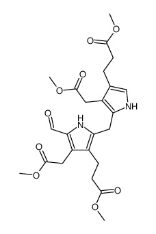 5'-formyl-4,3'-di-(2-methoxycarbonylethyl)-3,4'-bismethoxycarbonylmethyl-2,2'-methylenedipyrrole Structure
