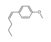 (Z)-1-(4-methoxy)phenylpent-1-ene结构式