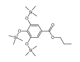 Benzoic acid, 3,4,5-tris[(trimethylsilyl)oxy]-, propyl ester Structure