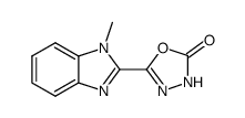 1-methyl-2-(2,3-dihydro-2-oxo-1,3,4-oxadiazol-5-yl)benzimidazole结构式