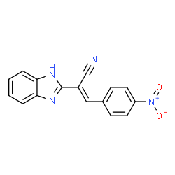 (E)-2-(1H-benzo[d]imidazol-2-yl)-3-(4-nitrophenyl)acrylonitrile Structure