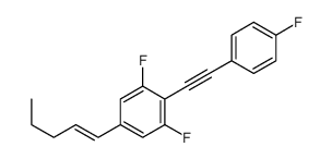 1,3-difluoro-2-[2-(4-fluorophenyl)ethynyl]-5-pent-1-enylbenzene结构式