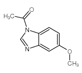 1-乙酰基-5-甲氧基-1H-苯并咪唑结构式