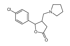 5-(4-chlorophenyl)-4-(pyrrolidin-1-ylmethyl)oxolan-2-one结构式