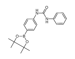 Urea, N-phenyl-N'-[4-(4,4,5,5-tetramethyl-1,3,2-dioxaborolan-2-yl)phenyl]- Structure