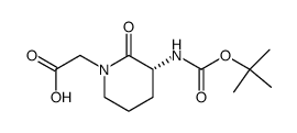 (R)-2-(3-(TERT-BUTOXYCARBONYLAMINO)-2-OXOPIPERIDIN-1-YL)ACETIC ACID Structure