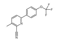 3-methyl-6-[4-(trifluoromethoxy)phenyl]pyridine-2-carbonitrile Structure