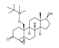 19-dimethyl(t-butyl)silyloxy-4β,5-epoxy-17β-hydroxyandrost-4-en-3-one结构式