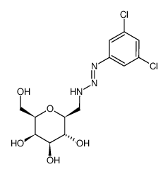 β-D-galactopyranosylmethyl 3,5-dichlorophenyltriazene Structure