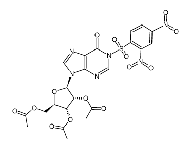 2',3',5'-tri-O-acetyl-1-(2,4-dinitrobenzenesulfonyl)inosine Structure