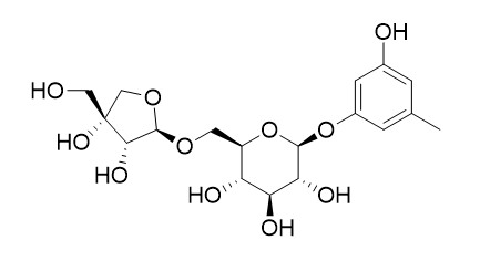 Orcinol 1-O-beta-D-apiofuranosyl-(1->6)-beta-D-glucopyranoside Structure