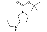 3-(乙基氨基)-1-吡咯烷甲酸叔丁酯结构式