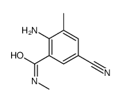 2-氨基-5-氰基-N,,3-二甲基苯甲酰胺结构式