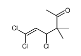 4,6,6-trichloro-3,3-dimethylhex-5-en-2-one结构式