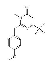 6-tert-butyl--3-methyl-2-(4-methoxybenzyl)-4(3H)-pyrimidinone结构式