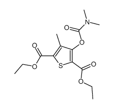 Diethyl 3-methyl-4-dimethylcarbamoyloxy-2,5-thiophene-dicarboxylate Structure