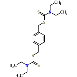 对苯二甲基双(N,N-二乙基二硫代氨基甲酸酯)结构式