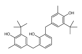 2-tert-butyl-4-[[3-[(3-tert-butyl-4-hydroxy-5-methylphenyl)methyl]-2-hydroxyphenyl]methyl]-6-methylphenol结构式