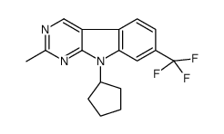 9-cyclopentyl-2-methyl-7-(trifluoromethyl)pyrimido[4,5-b]indole Structure