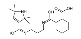 2-[3-[(2,2,5,5-tetramethyl-1H-pyrrole-3-carbonyl)amino]propylcarbamoyl]cyclohexane-1-carboxylic acid结构式