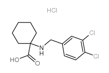 1-(3,4-二氯-苄基氨基)-环己烷羧酸盐酸盐结构式