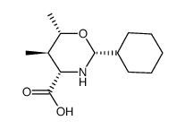 (2R,4S,5R,6S)-2-cyclohexyl-5,6-dimethyl-tetrahydro-2H-1,3-oxazin-4-carboxylic acid Structure